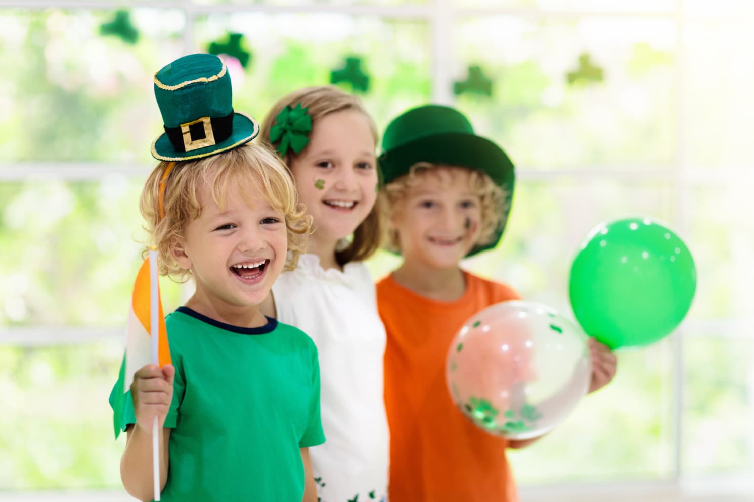 Children celebrating Saint Patrick's day