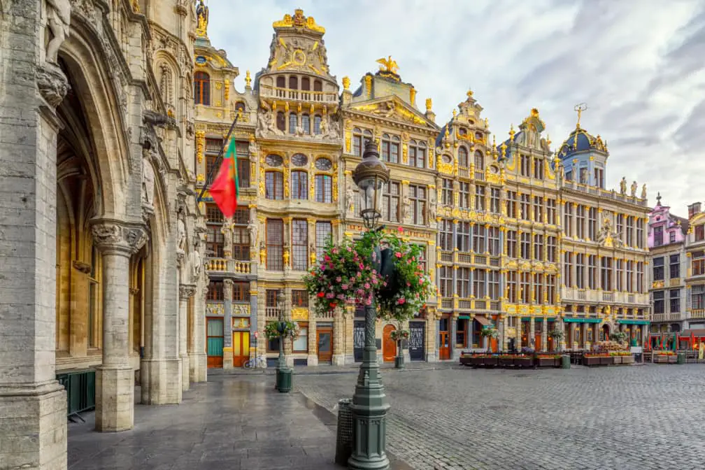 Beautifully decorated guild houses in the Grand Place (Grote Markt) square in central Brussels